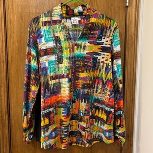 Abstract Parsley and Sage tunic, small. nwot